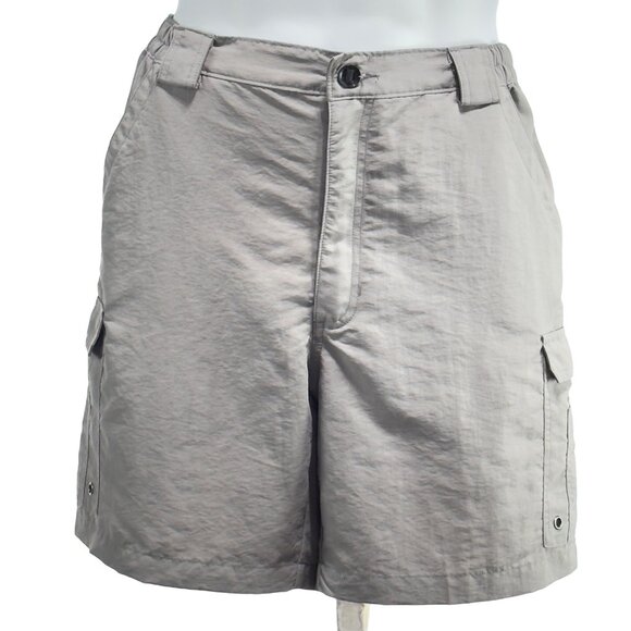 REEL LEGENDS PERFORMANCE OUTFITTERS Mens Shorts Gray 7 Pocket Cargo Pants Size L - Picture 1 of 11
